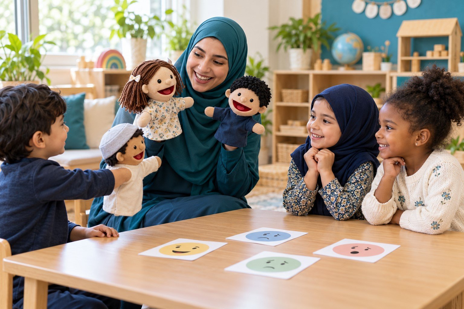 Puppet Helpers Invite Everyone to Play