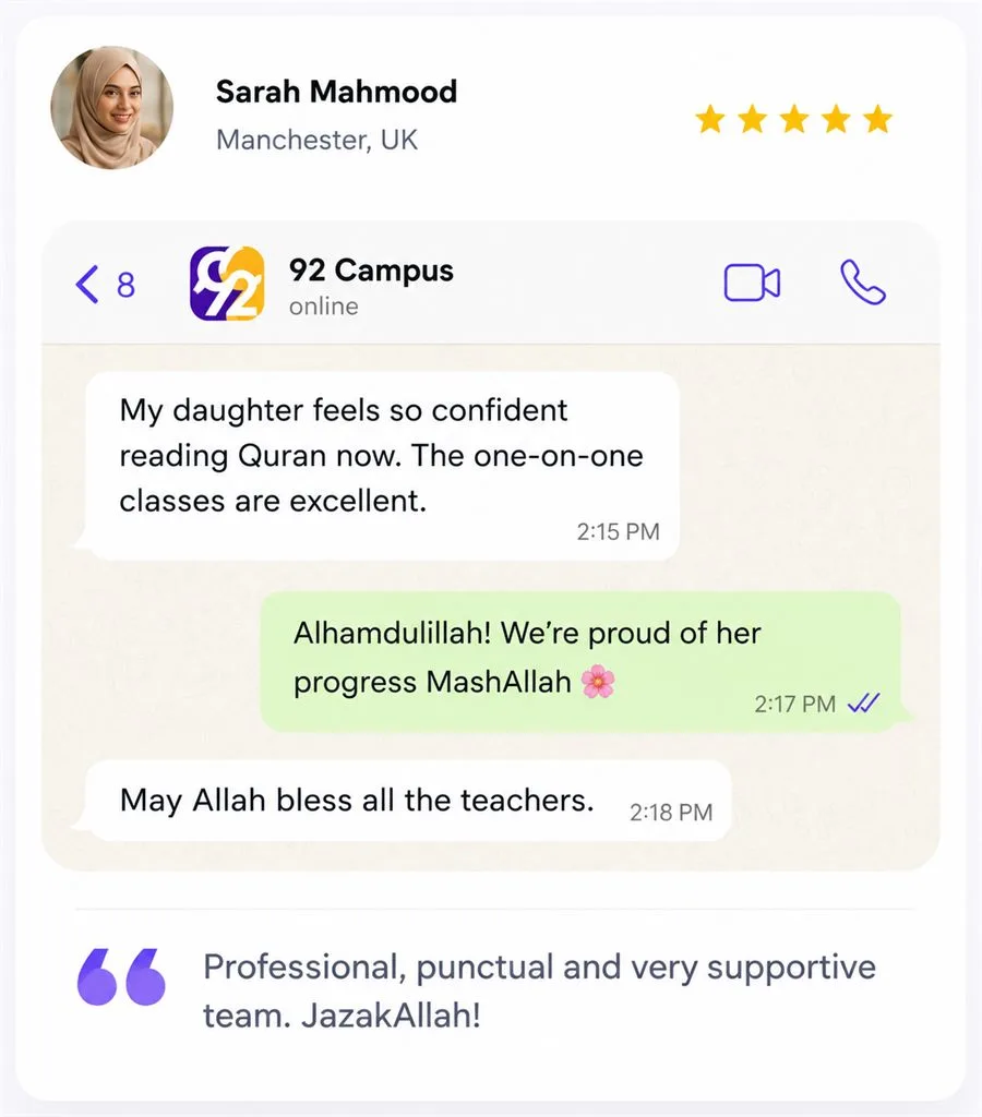 Sarah Mahmood parent testimonial